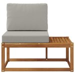 vidaXL Canapé d'extérieur en bout avec coussin Naturel 91 x 63 x 73 cm