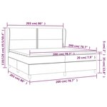 vidaXL Sommier à lattes de lit avec matelas Gris 200x200 cm Similicuir