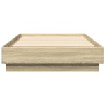 vidaXL Cadre de lit avec lumières LED chêne sonoma 90x200 cm