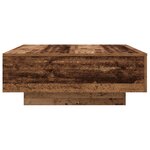 Table basse vidaXL avec lumières LED en bois ancien 80x80x31 cm