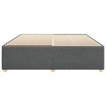 vidaXL Cadre de lit sans matelas gris foncé 200x200 cm tissu