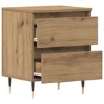 Tables de chevet vidaXL 2 Pièces Chêne Artisan 40x35x50 cm Bois d'ingénierie