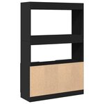 vidaXL Buffet haut noir 92x33x140 cm bois d'ingénierie