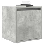 vidaXL Table de chevet murale gris béton 38x34x40 cm