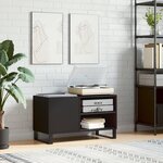 vidaXL Armoire à disques noir 85x38x48 cm bois d'ingénierie