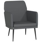 vidaXL Fauteuil Gris 61x78x80 cm Similicuir