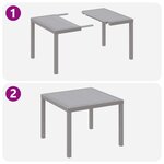 vidaXL Ensemble de salle à manger de jardin 3 pièces avec coussins en poly rattan gris clair