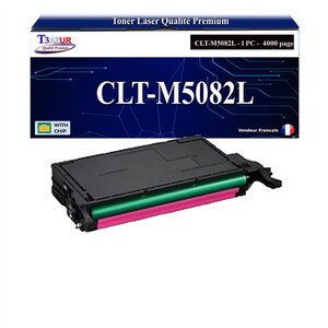 T3AZUR - Toner compatible avec Samsung CLT-M5082L CLT-M5082S pour Samsung Samsung CLP-620ND CLP-670N CLP-670ND CLX-6220FX CLX-6250FX - Magenta