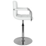 vidaXL Chaises pivotantes à manger lot de 6 blanc similicuir