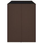 vidaXL Table de bar et dessus en verre marron 145x80x110 cm poly rotin