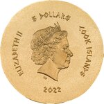 Pièce de monnaie en or 5 dollars g 0.5 millésime 2022 ancient greece ptolemaios i