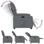 vidaXL Fauteuil inclinable électrique Gris Similicuir