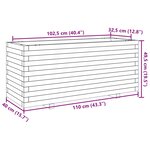 vidaXL Jardinière cire marron 110x40x49 5 cm bois de pin massif