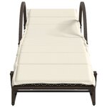 vidaXL Chaises longues lot de 2 avec table marron résine tressée