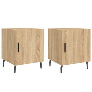 vidaXL Tables de chevet 2 Pièces chêne sonoma 40x40x50 cm bois ingénierie