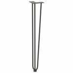 vidaXL Pieds en épingle à cheveux pour consoles  lot de 4  anthracite  72 cm  acier massif