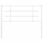 vidaXL Tête de lit métal blanc 100 cm