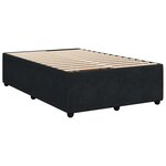 vidaXL Sommier à lattes de lit avec matelas noir 120x190 cm velours