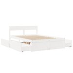 vidaXL Cadre de lit sans matelas blanc 120x200 cm bois de pin massif