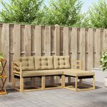 vidaXL Ensemble de canapés d'extérieur 4 pc Blanc et Beige