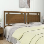 vidaXL Tête de lit Marron miel 205 5x4x100 cm Bois massif de pin