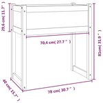 vidaXL Jardinière Blanc 78x40x81 cm Bois massif de pin