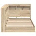 vidaXL Lit bibliothèque en chêne Sonoma 90x190 cm aggloméré