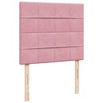vidaXL Sommier à lattes de lit avec matelas Rose 120x200 cm Velours