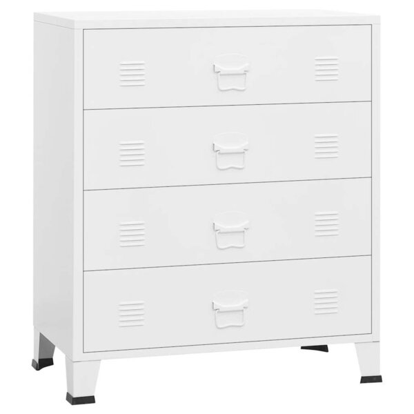 vidaXL Armoire à tiroirs industrielle Blanc 78x40x93 cm Métal