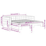 vidaXL Lit de jour avec lit gigogne et matelas bleu 100x200 cm velours