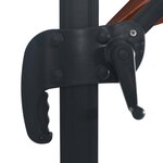 vidaXL Parasol de jardin en porte-à-faux avec lumières LED terre cuite