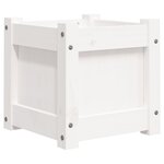 vidaXL Jardinières 2 Pièces blanc bois de pin massif