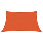 vidaXL Voile d'ombrage 160 g/m² trapèze orange 3/4x2 m PEHD