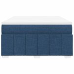 vidaXL Sommier à lattes de lit avec matelas Bleu 140x190 cm Tissu