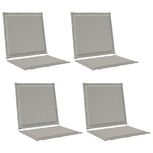 vidaXL Coussins de siège et de dos Polyester Gris clair 47 x 45 x 2 cm