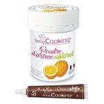 Arôme alimentaire naturel en poudre orange + stylo chocolat