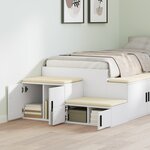 Meuble de rangement vidaXL Blanc 108x41x40 cm en bois aggloméré