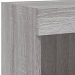 vidaXL Meubles TV avec lumières LED 2 Pièces sonoma gris 100x30x30 cm