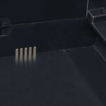 vidaXL Armoire de rangement de jardin avec 3 étagères Noir