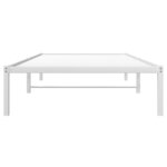 vidaXL Cadre de lit en métal sans matelas blanc 107x203 cm