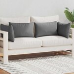 vidaXL Oreiller d'extérieur lot de 4 60 x 40 cm Gris