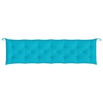 vidaXL Coussins de banc de jardin lot de 2 turquoise 200x50x7 cm tissu