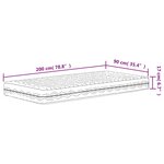 vidaXL Matelas en mousse blanc 90x200 cm dureté H2 H3
