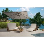 Cesare - Parasol déporté 3x4m Gris