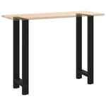 vidaXL Pieds de table de bar Noir 2 pièces 40 x (100-101) cm Acier