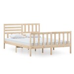 vidaXL Cadre de lit sans matelas bois massif 140x200 cm