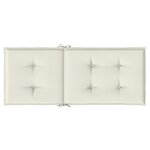 vidaXL Coussins de chaise à dossier haut lot de 6 crème mélangé tissu