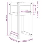 vidaXL Jardinière 40x40x81 cm Bois massif de pin