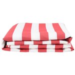 vidaXL Toile de rechange pour store banne Rouge et blanc 10 x 1.6 m