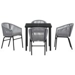 vidaXL Ensemble de salle à manger pour jardin 5 Pièces Anthracite